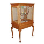 Oak Wood Bird Aviary with Scroll Legs - Robin's Nest Aviaries