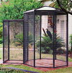 Outside Bird Aviaries - 6' Diameter with Single Safety Catch by Cages-by-Design
