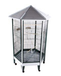 Bird Flight Cages - Hexagon 36" dia. x 74" - 1/2" Bar Spacing #100C-1 Dist. A & E Cages