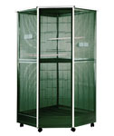 Corner Bird Cage  37" x 30" x 61" 1/2" Bar Spacing #100G1 Dist. A & E Cages