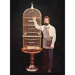 Brass Parrot Cage 26” dia. x 81” tall Item #10 Mfg James J Durant $5500