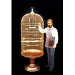 Brass Bird Cages 34” dia. x 81” tall Item #14 Mfg James J Durant $8000