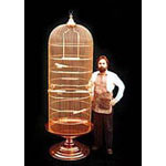 Brass Parrot Cage 34” dia. x 81” tall Item #16 Mfg James J Durant $9000