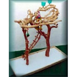 Vineyard Bridge Manzanita Play Stand for Parrots by Exotic Wood Dreams