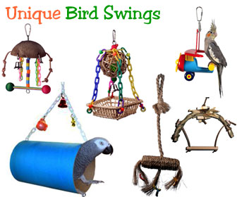 1422 ROPE TRI TOY SWING parrot cage toys cages parakeet conure cockatiel 