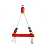 Wood & Cotton Rope Bird Swing by Brainy Bird