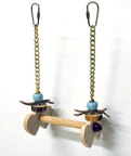 Double Heart Bird Swing by Bizzy Bird Toys