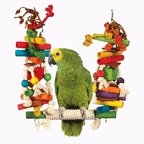 Rope Bird Swing with Wood Blocks by Happy Beaks