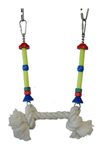 Rope Bone Bird Swing by Bizzy Birdy PlayThings