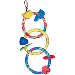 Wonderloop Triple Round Latex Bird Perch Swing