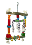Natural Wood Bird Swing with Rope by Happy Beaks HB117