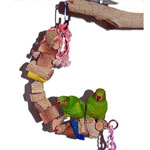 Wood Bird Gym Flexi Toy by Wayne's Bottlebrush