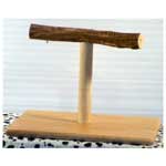 Wood Base Training Perch by Bird Brain Solutions