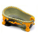 Artware Ornamental Resin Budgie Bath Tub with Mirror - Penn Plax BA970