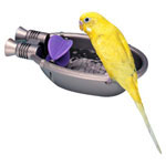 Parakeet Bath - Lunar Landings with Spinner - Penn Plax BA570