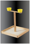 Acrobird 14" Mini Wood Bird T Stand for Birds by Caitec