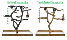Table Top Manzanita Activity Tree Stands for Parrots by Advanced Avian Designs