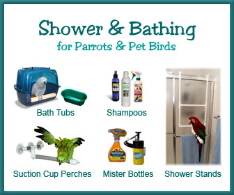 Bird Shower Perch, Small Bird Bath, Bird Mister, Parrot Shampoo, Bird Spray